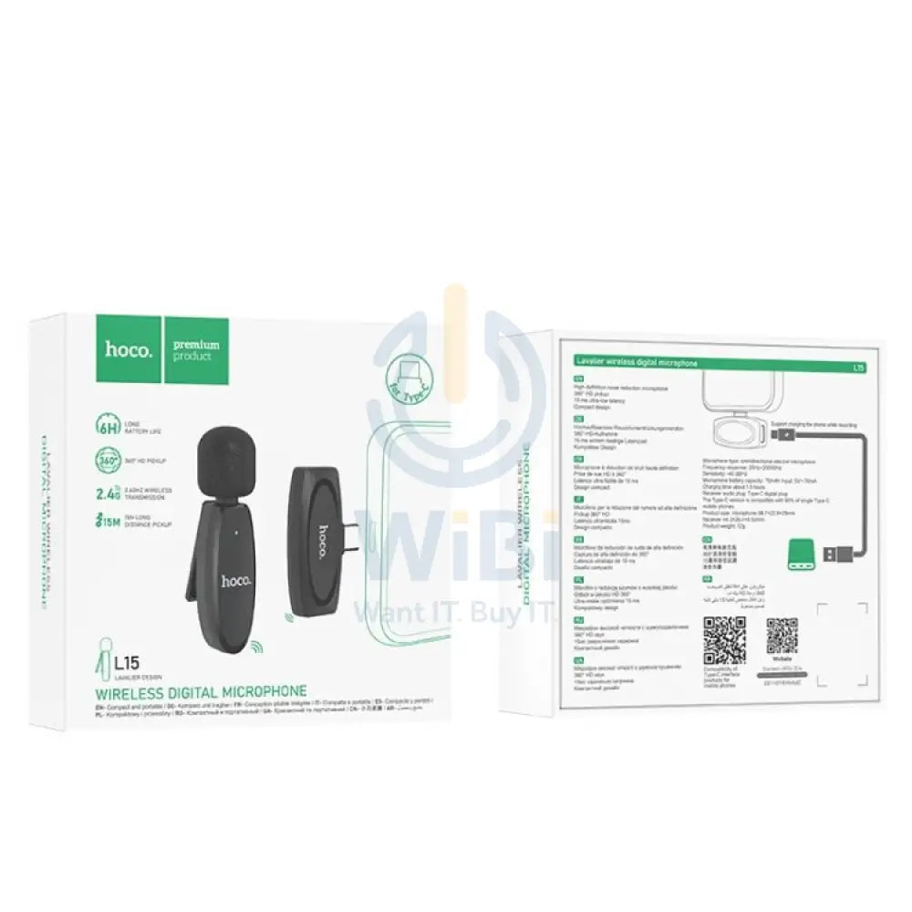 Hoco Microphone L15 Type-C - black Accessories > Audio > Microphone