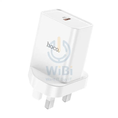 HOCO NK6 Rise Single Port Wall Charger - USB-C / 20W / White