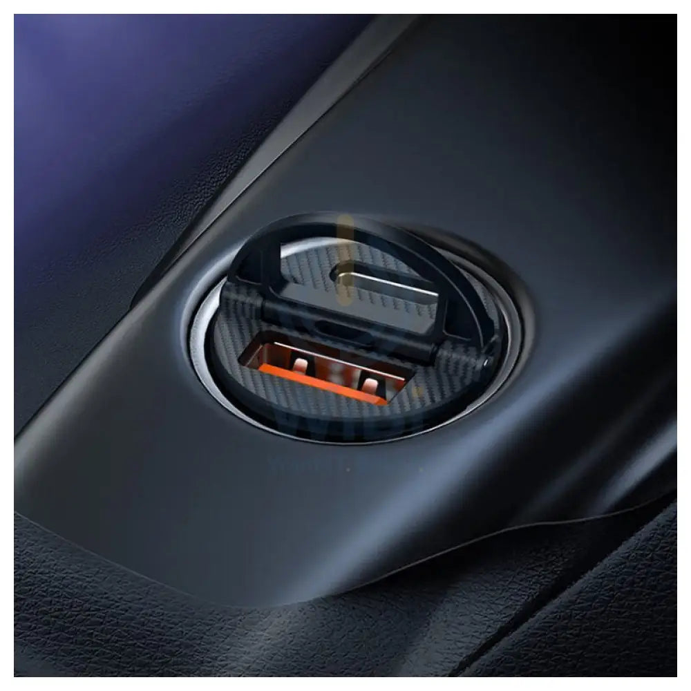 HOCO NZ2 Car Charger With Lightning Charging Cable - 30W / Black