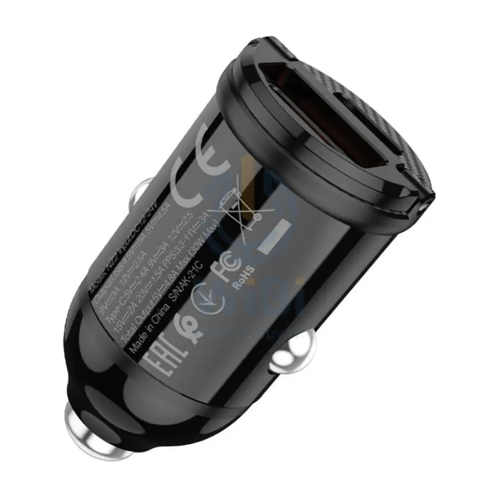 HOCO NZ2 Car Charger With Lightning Charging Cable - 30W / Black