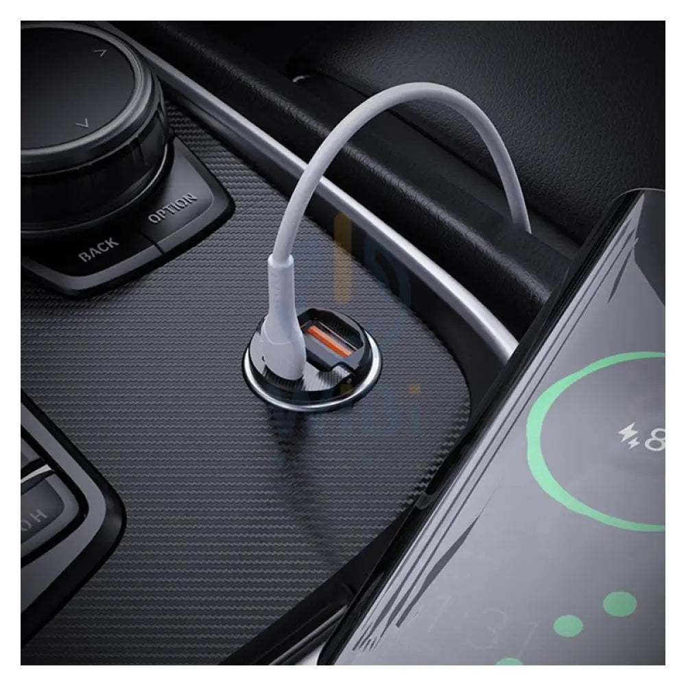 HOCO NZ2 Car Charger With Lightning Charging Cable - 30W / Black