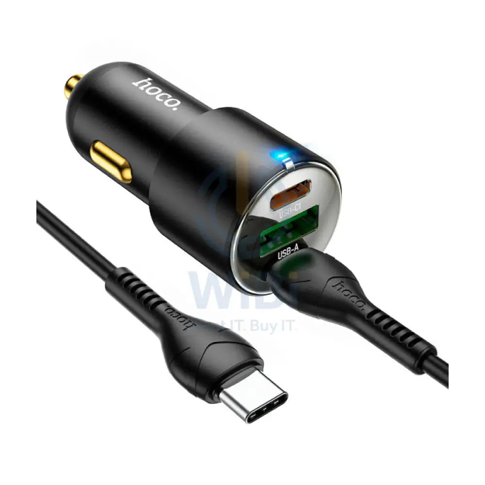 HOCO NZ6 Three-ports Mini Car Charger - 45W / Dual PD / QC3.0 / Green Accessories > Mobiles & Tablets > Mobiles > Car