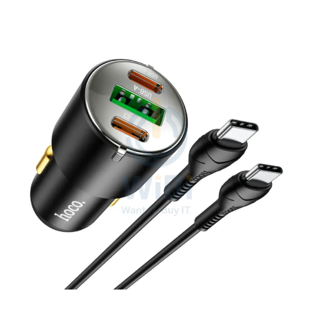 HOCO NZ6 Three-ports Mini Car Charger - 45W / Dual PD / QC3.0 / Green Accessories > Mobiles & Tablets > Mobiles > Car