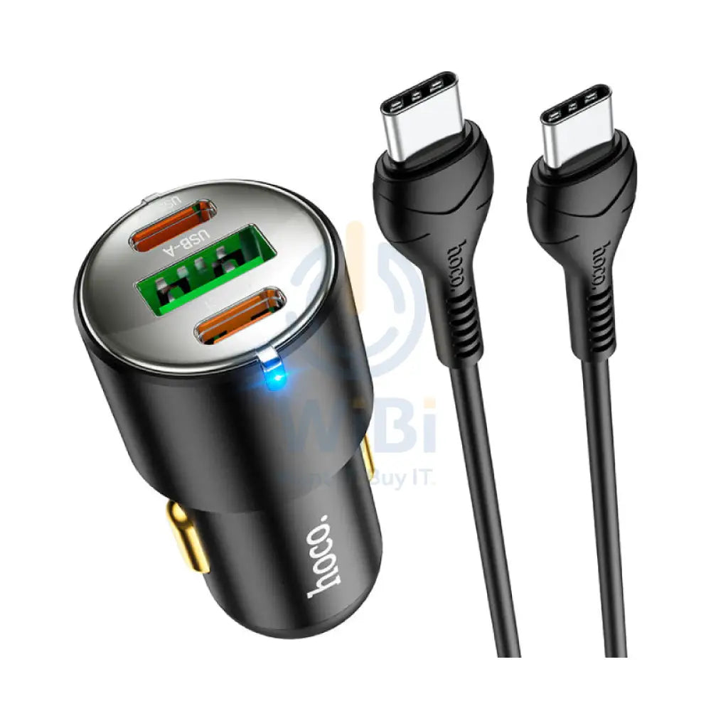 HOCO NZ6 Three-ports Mini Car Charger - 45W / Dual PD / QC3.0 / Green Accessories > Mobiles & Tablets > Mobiles > Car