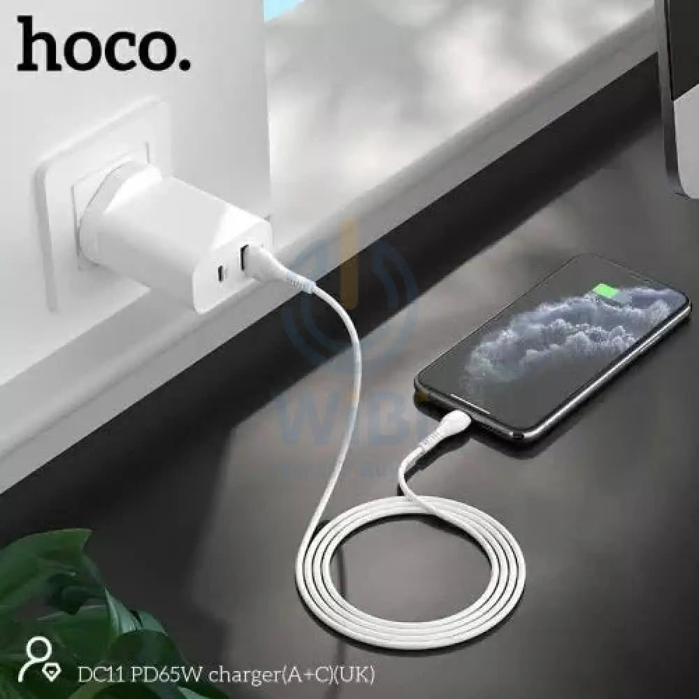 Hoco PD 65W High Power Dual Port 1A1C Fast Charger Accessories > Power Adapters