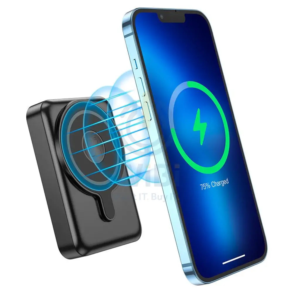 Hoco Q11 Power Bank 3 In 1 Wireless Charging - 20W / 10000mAh / Black Accessories > Power Adapters