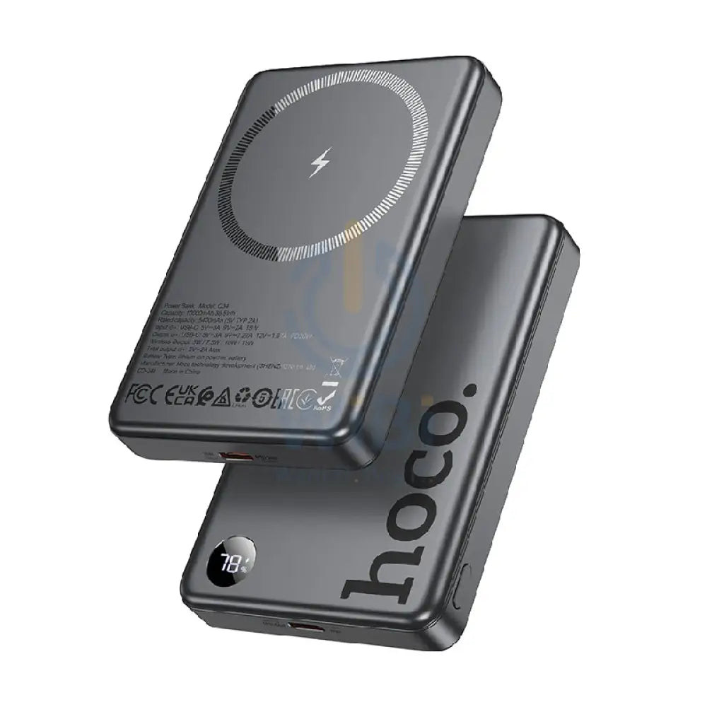 Hoco Q34 Magnetic Power Bank - 10,000mah / 20W / Metal Grey Accessories > Power Bank
