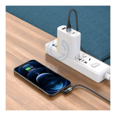 HOCO U100 Orbit Charging Data Sync Cable - USB-C To USB-C / 1.5 Meters / Black