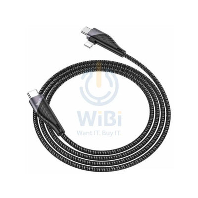 HOCO U95 2-IN-1 Charging Cable - USB-C To USB-C/Lightning / 1.2 Meters / Black