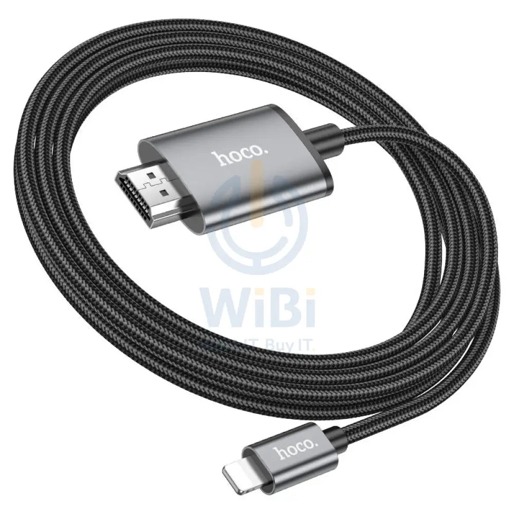 HOCO UA27 HD On-Screen Cable - 2 Meters / Lightning / HDMI / Metal Grey Accessories > Cables & Converters > Cables