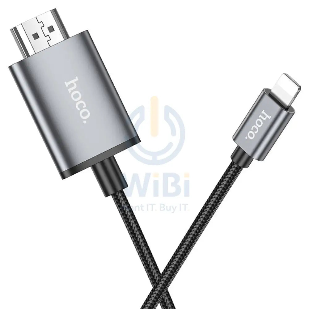 HOCO UA27 HD On-Screen Cable - 2 Meters / Lightning / HDMI / Metal Grey Accessories > Cables & Converters > Cables