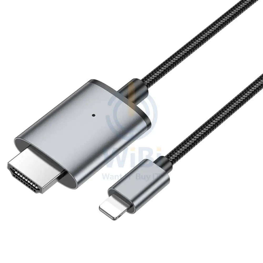 HOCO UA27 HD On-Screen Cable - 2 Meters / Lightning / HDMI / Metal Grey Accessories > Cables & Converters > Cables