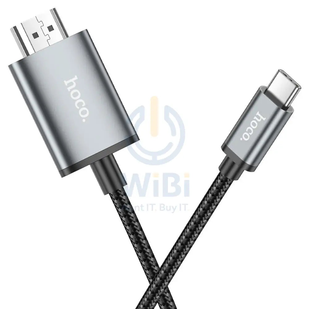 HOCO UA27 HD On-Screen Cable - 2 Meters / USB-C / HDMI / Metal Grey Accessories > Cables & Converters > Cables