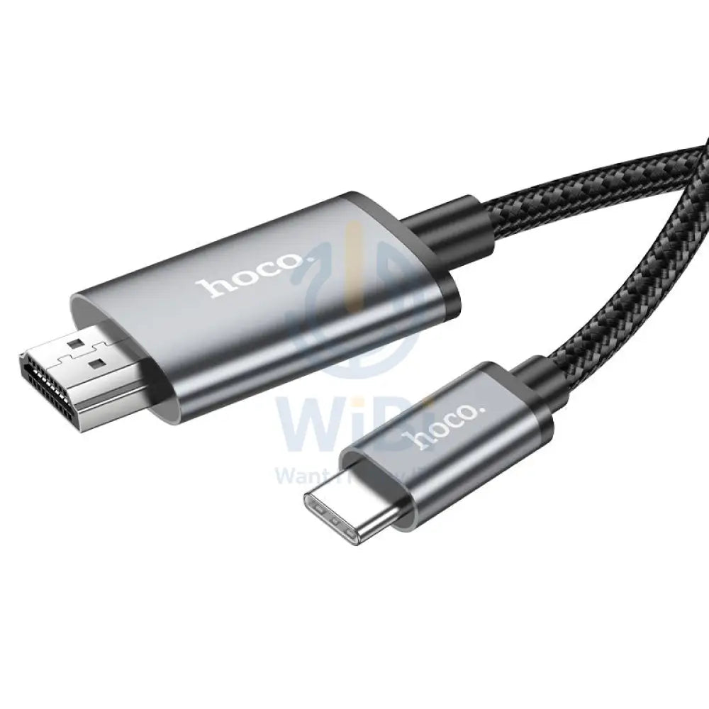 HOCO UA27 HD On-Screen Cable - 2 Meters / USB-C / HDMI / Metal Grey Accessories > Cables & Converters > Cables