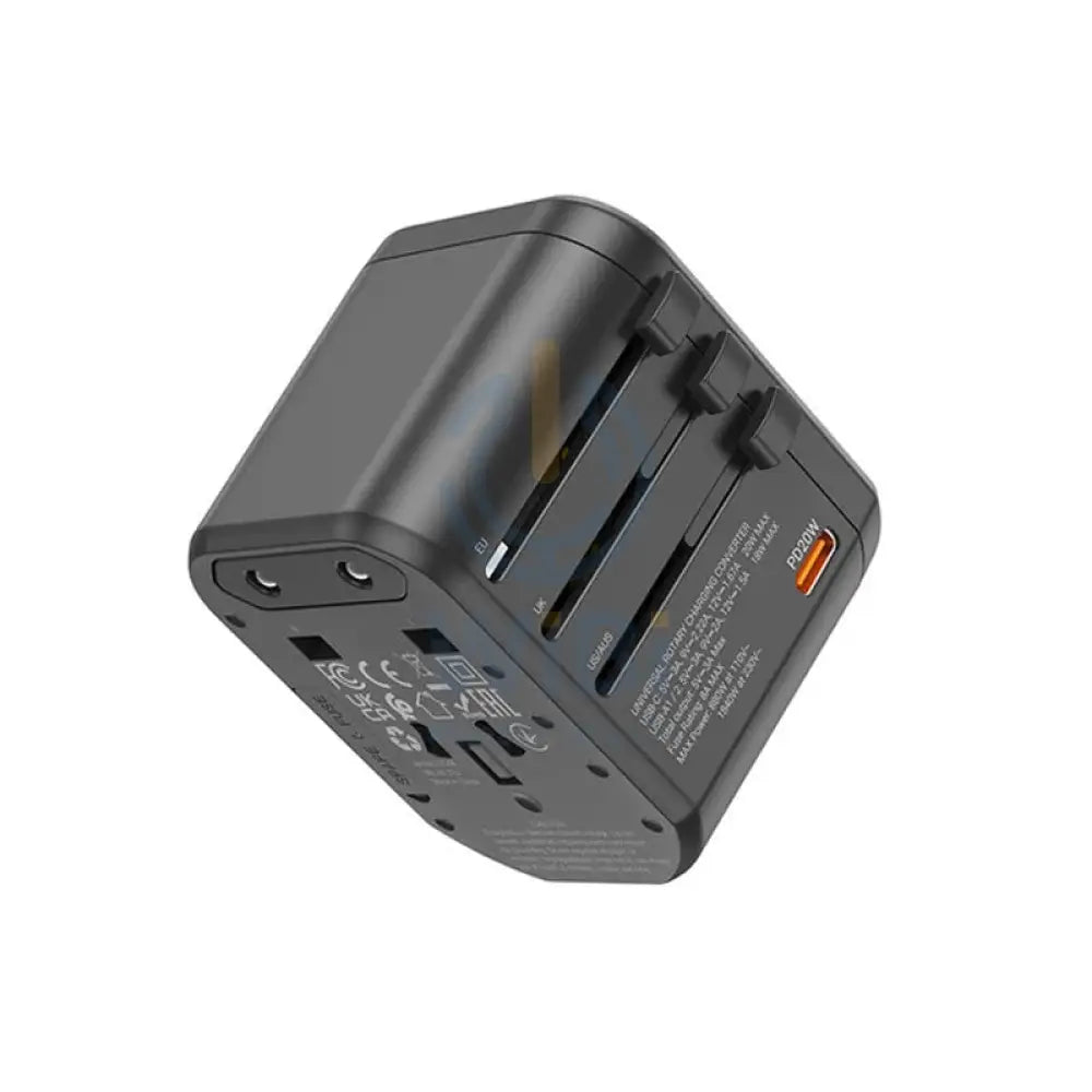 Hoco Universal Travel Conversion Fast Wall Charger - DC44 / PD20W / Three Ports Accessories > Power Adapters