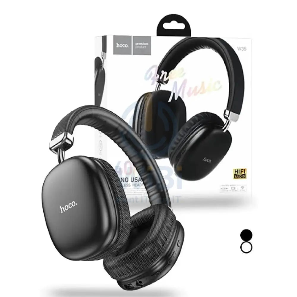 HOCO W35 Air Wireless Headphones - Bluetooth / 400mAh / USB-C / Black Accessories > Audio > Headphones