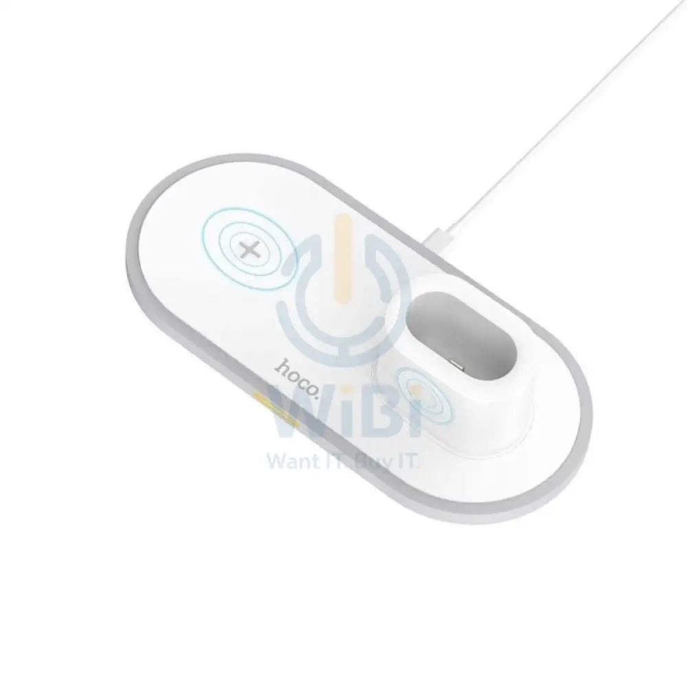 HOCO Wireless charger CW21 Wisdom 3-in-1 tabletop charging dock - White Accessories > Power Adapters