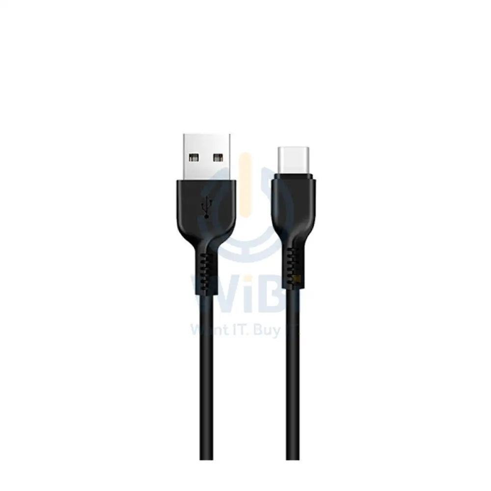 HOCO X20 Flash Charging Data Sync Cable - USB-C / Lightning / 1 Meter / Black - Pack of 2 Accessories > Cables &