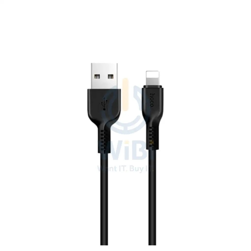 HOCO X20 Flash Charging Data Sync Cable - USB-C / Lightning / 1 Meter / Black - Pack of 2 Accessories > Cables &