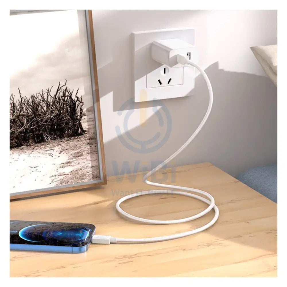 HOCO X73 PD Charging Cable - USB-C To Lightning / 1 Meter / White