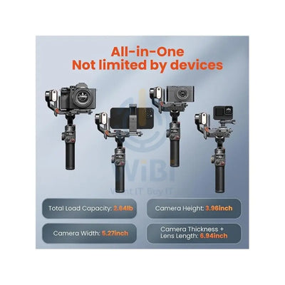 Hohem 4 in 1 Gimbal iSteady MT2 Kit - Black Accessories > Mobiles & Tablets > Mobiles > Mobile Holder / Stands
