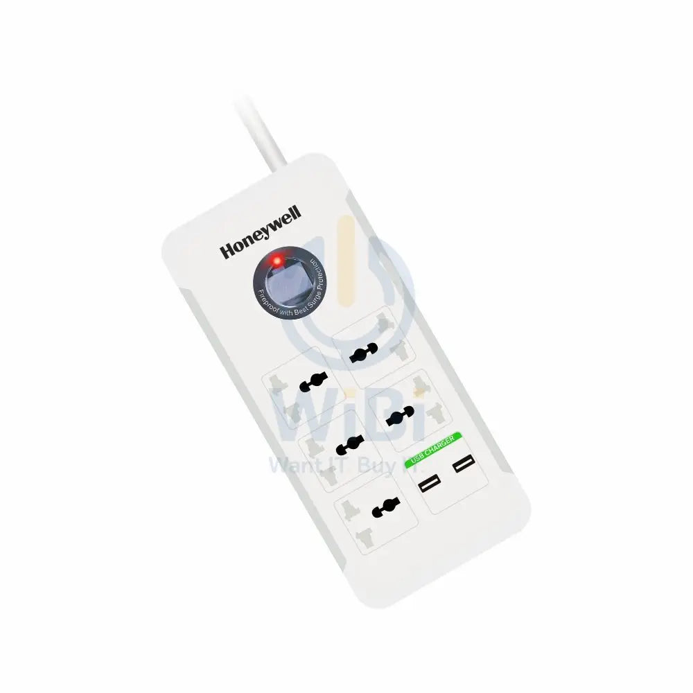 Honeywell 5 Socket Surge Protector + 2 USB Accessories > Power > Power Protection > Surge Protector