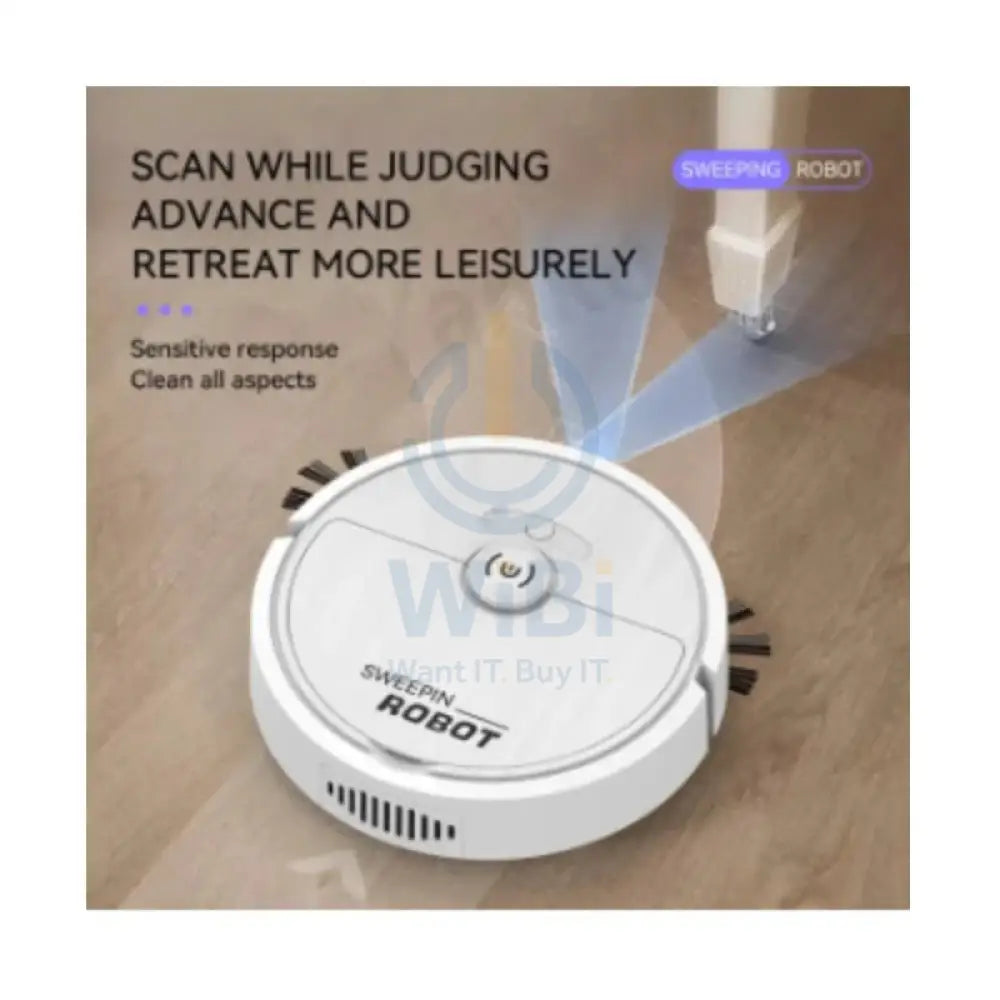 Household Mini Sweeping Robot - Black + White - Bundle Offer Accessories > Smart Devices