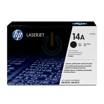 HP 14A Black Original LaserJet Toner Cartridge - 10000 Pages / Black Color / Toner Cartridge Accessories > Printers &