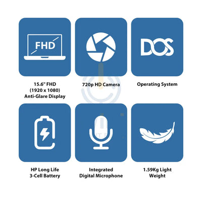 HP 15-FD0149NE - 15.6’’ FHD / i5 / 8GB / 512GB (NVMe M.2 SSD) / DOS (Without OS) / 1YW / Natural Silver - Laptop Laptops