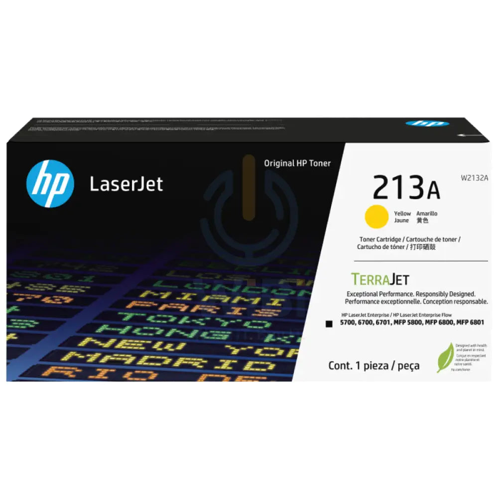 HP 213A Yellow Original LaserJet Toner Cartridge - 3000 Pages / Yellow Color / Toner Cartridge Accessories > Printers &