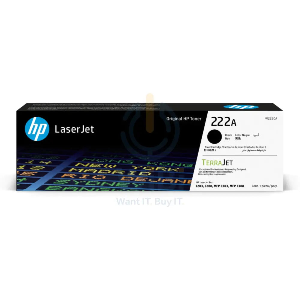HP 222A Black Original LaserJet Toner Cartridge - 1300 Pages / Black Color / Toner Cartridge Accessories > Printers &