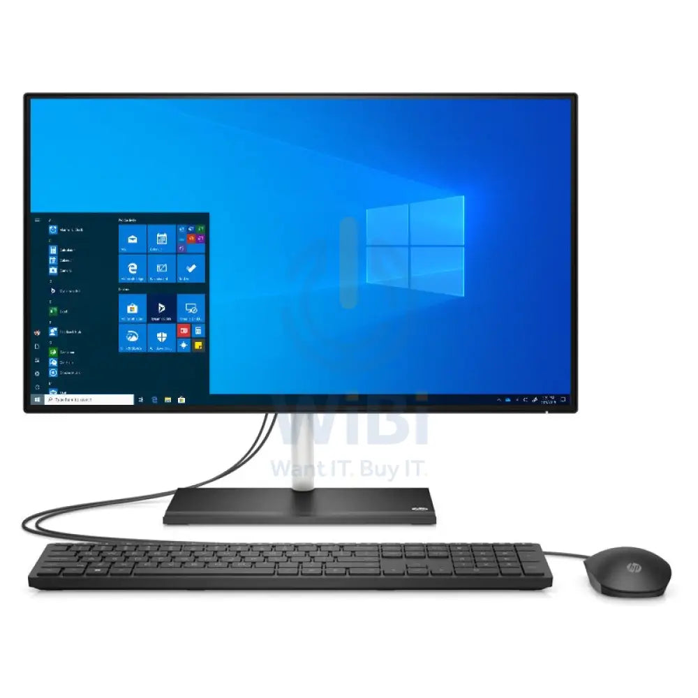 إتش بي 24-CB1014NH المتكامل جهاز كمبيوتر آي 7 / 8 جيجابايت / 512 جيجابايت (NVME م.2 إس إس دي) / 23.8" FHD لا تعمل باللمس / ويندوز 10 برو / ضمان سنة أسود / جيت أسود - جيت كمبيوتر مكتبي