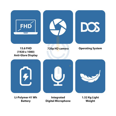 HP 250 G10 15.6’’ FHD / i7 1355U / 8GB / 512GB (NVMe M.2 SSD) / DOS (Without OS) / 1YW / Silver Laptop Laptops