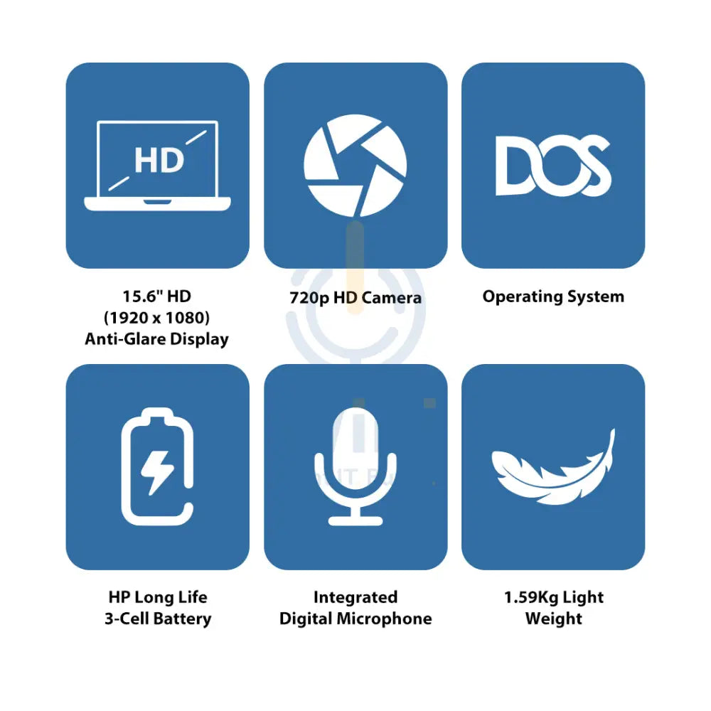 HP 250 G10 - 15.6’’ HD / Celeron / 8GB / 256GB (NVMe M.2 SSD) / DOS (Without OS) / 1YW / Dark Ash Silver - Laptop