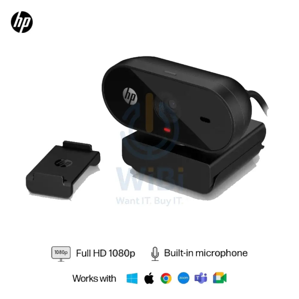 HP 320 FHD Webcam - 5MP / Single Microphone / Wired USB-A Connectivity / Black Color Cameras > Webcam