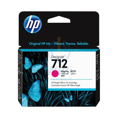 HP 712 Magenta DesignJet Ink Cartridge - 29 ml / Magenta Color / Ink Cartridge