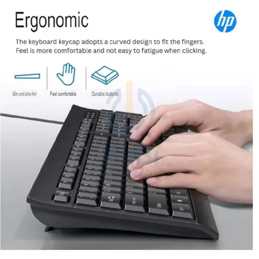 HP KM100 USB Wired Keyboard and Mouse - English Keys - Keyboard & Mouse Combo Accessories > Keyboard & Mouse