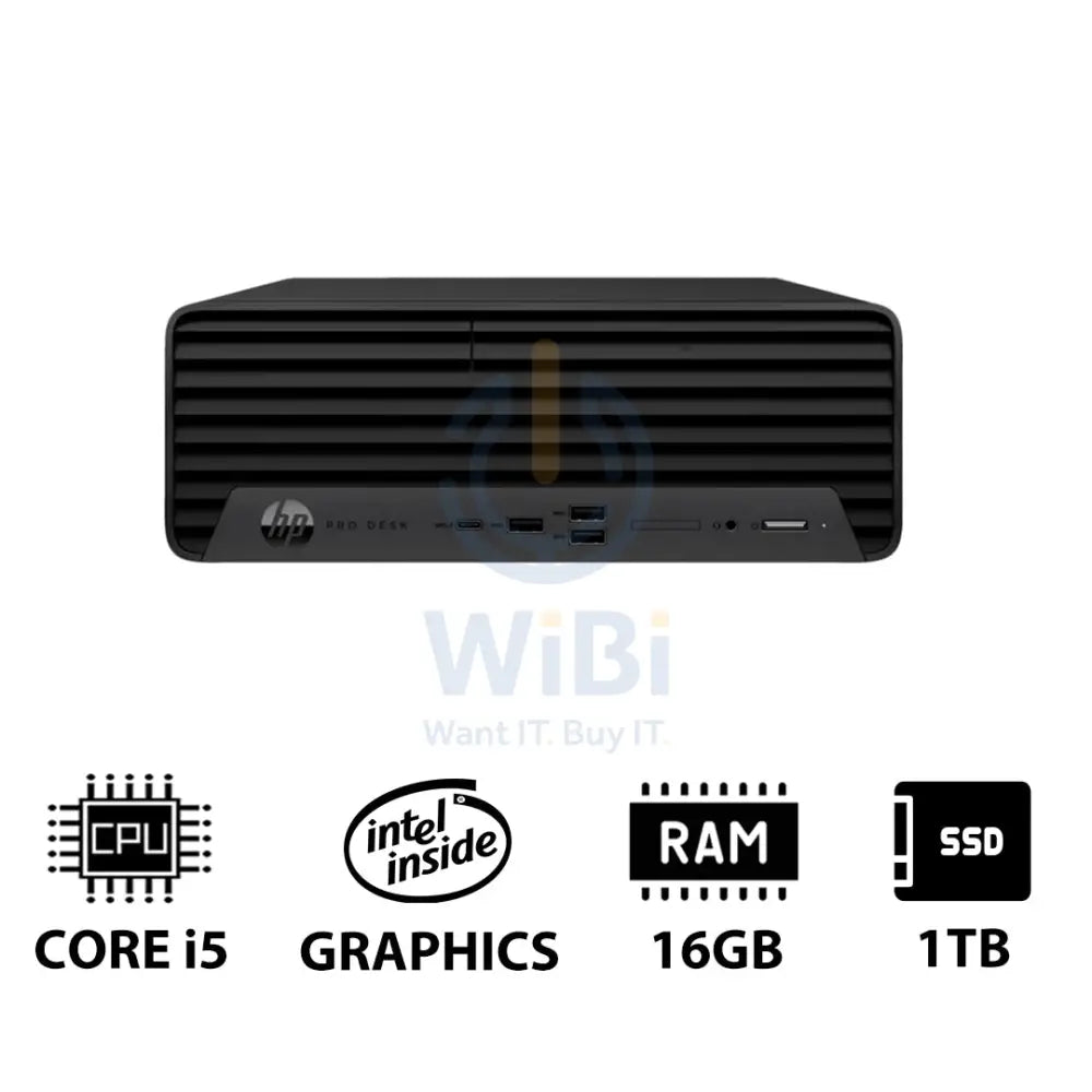 HP Pro SFF 400 G9 - i5 / 16GB / 1TB (NVMe M.2 SSD) / DOS (Without OS) / 1YW - Desktop Desktop & All-In-One PCs >
