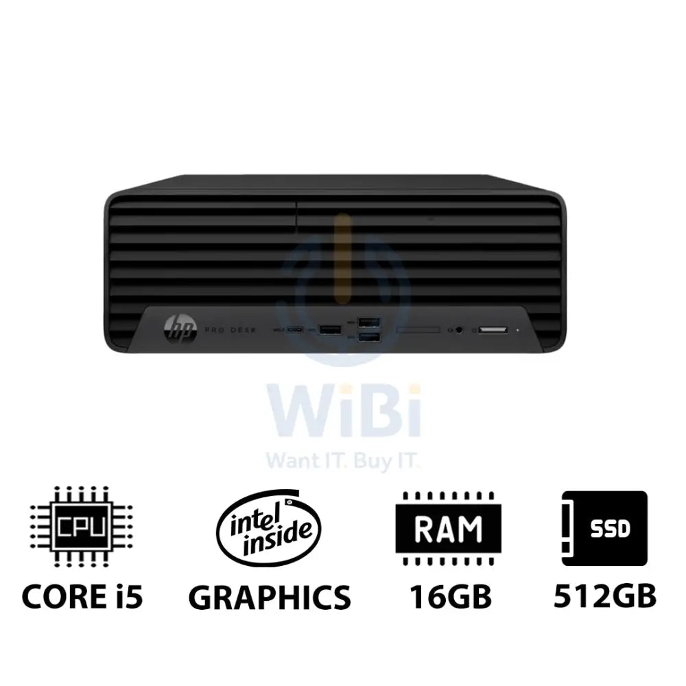 HP Pro SFF 400 G9 - i5 / 16GB / 512GB (NVMe M.2 SSD) / DOS (Without OS) / 1YW - Desktop Desktop & All-In-One PCs >