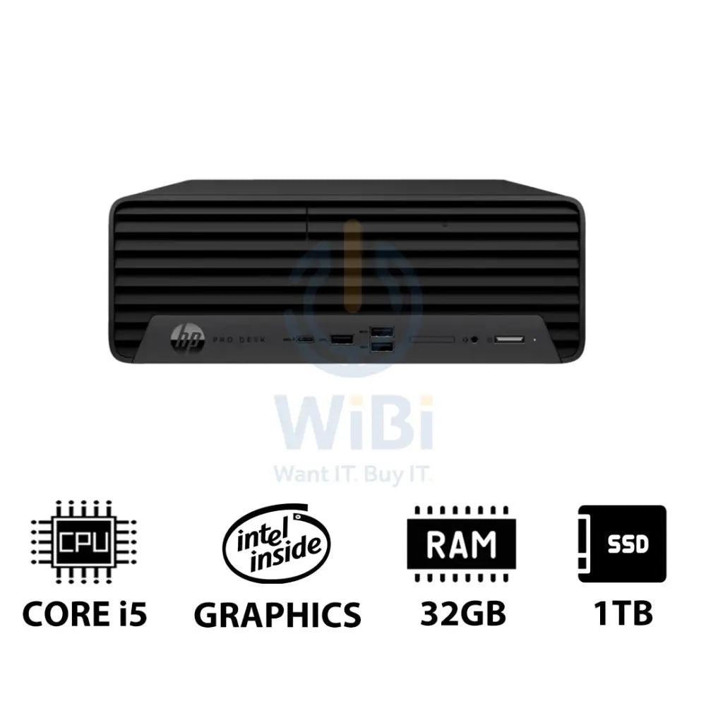 HP Pro SFF 400 G9 - i5 / 32GB / 1TB (NVMe M.2 SSD) / DOS (Without OS) / 1YW - Desktop Desktop & All-In-One PCs >