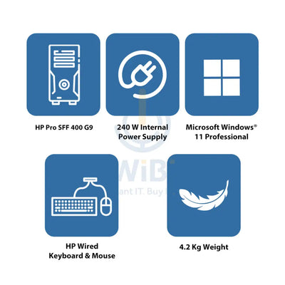 HP Pro SFF 400 G9 - i5 / 8GB / 512GB (NVMe M.2 SSD) / Win 11 Pro / 1YW - Desktop Desktop & All-In-One PCs > Desktop PCs