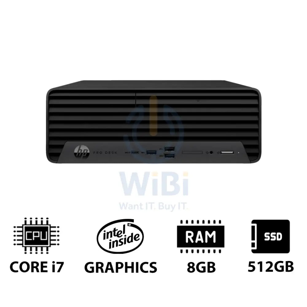 HP Pro SFF 400 G9 - i7 / 8GB / 512GB (NVMe M.2 SSD) / DOS (Without OS) / 1YW - Desktop Desktop & All-In-One PCs >