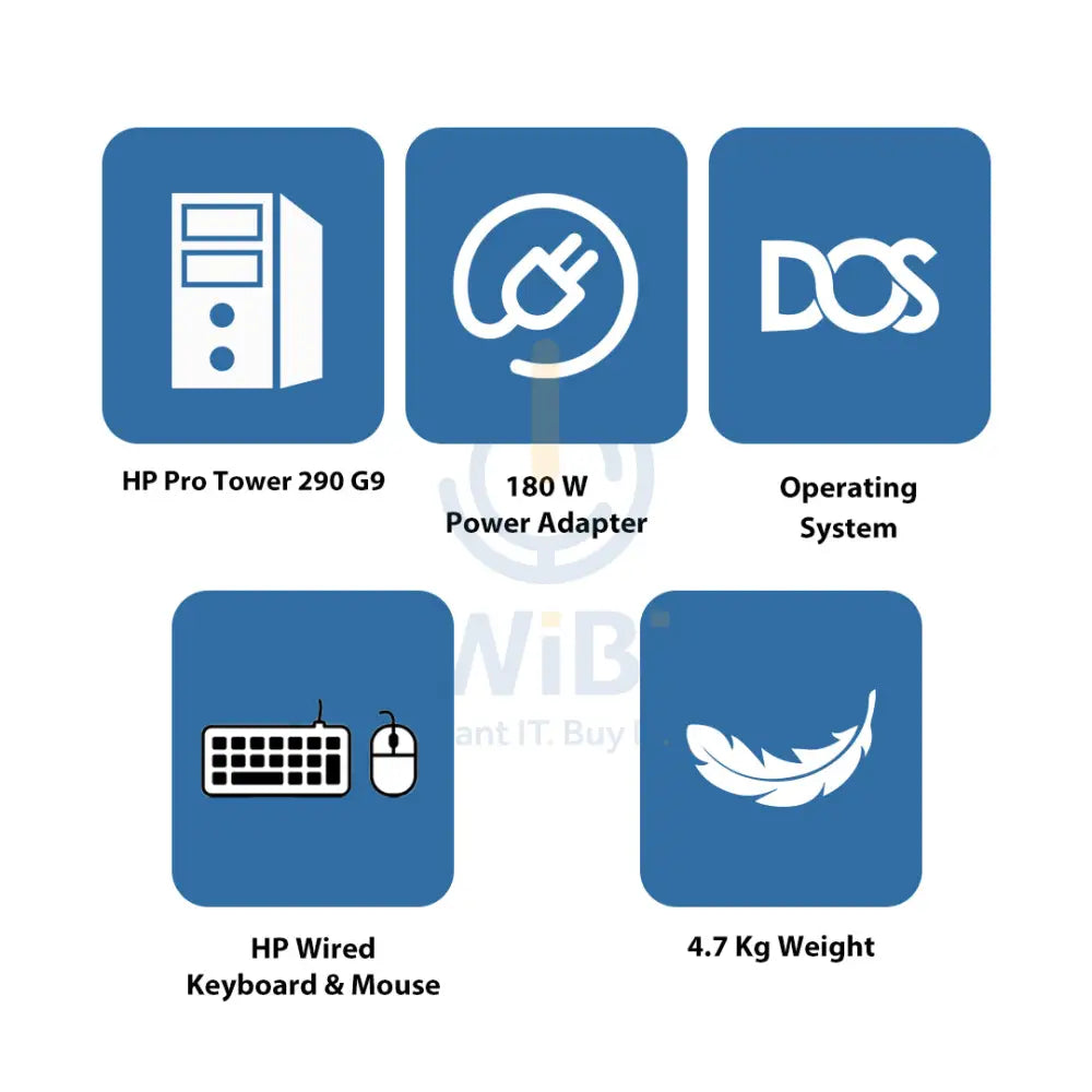 HP Pro Tower 290 G9 - i5-13500 / 32GB / 512GB (NVMe M.2 SSD) / 4GB VGA / DOS (Without OS) / 1YW - Desktop Desktop &