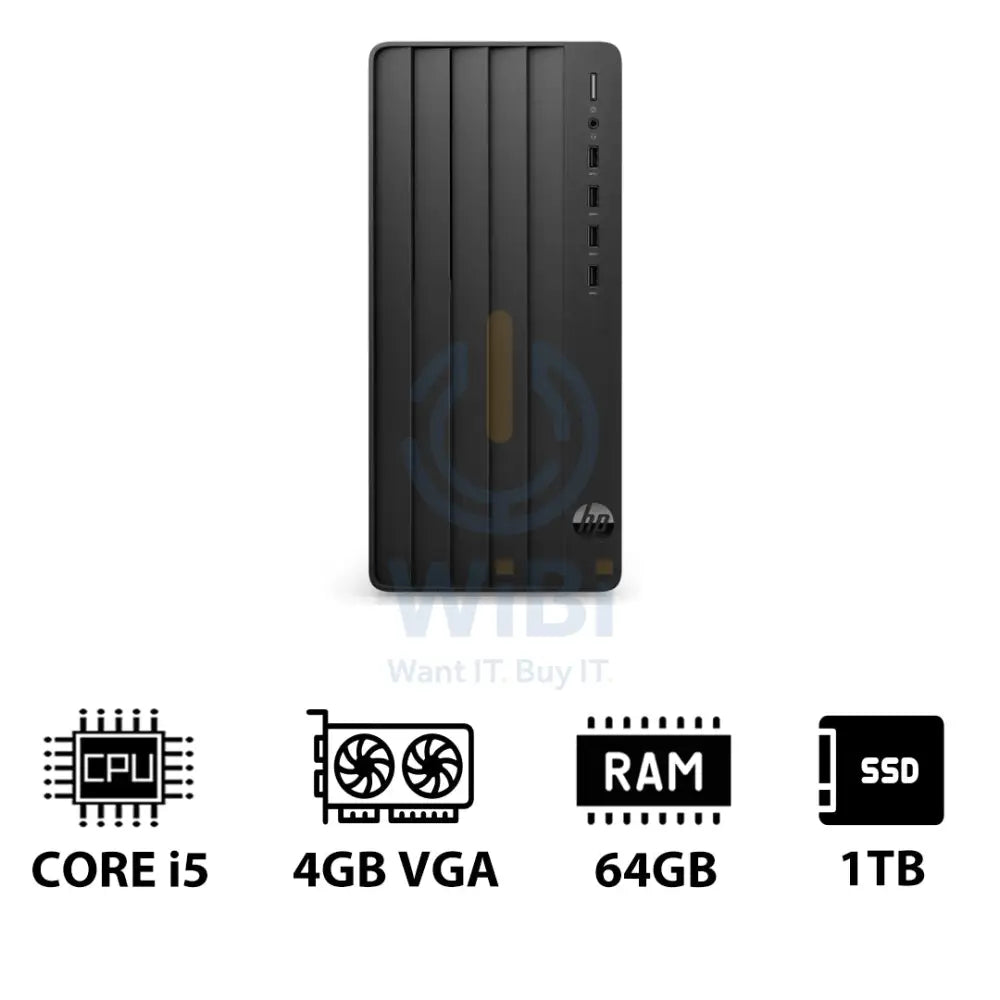 HP Pro Tower 290 G9 - i5-13500 / 64GB / 1TB (NVMe M.2 SSD) / 4GB VGA / DOS (Without OS) / 1YW - Desktop Desktop &