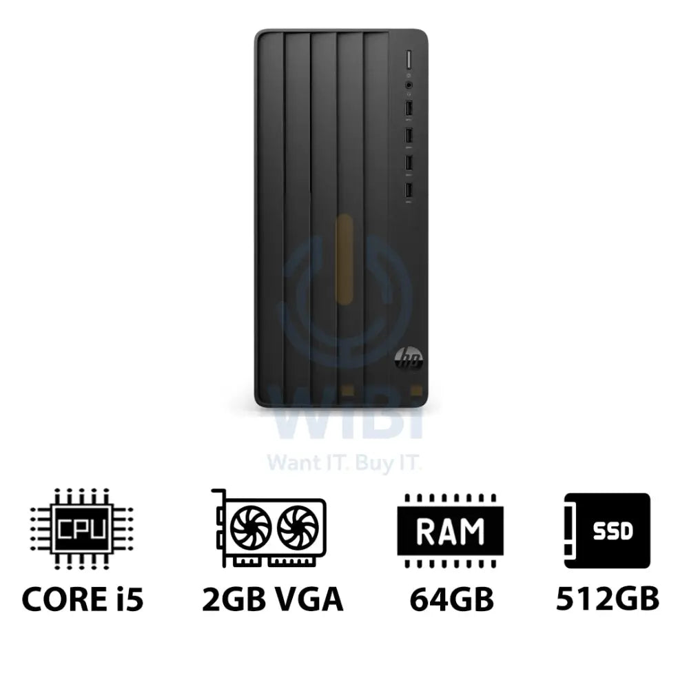 HP Pro Tower 290 G9 - i5-13500 / 64GB / 512GB (NVMe M.2 SSD) / 2GB VGA / DOS (Without OS) / 1YW - Desktop Desktop &