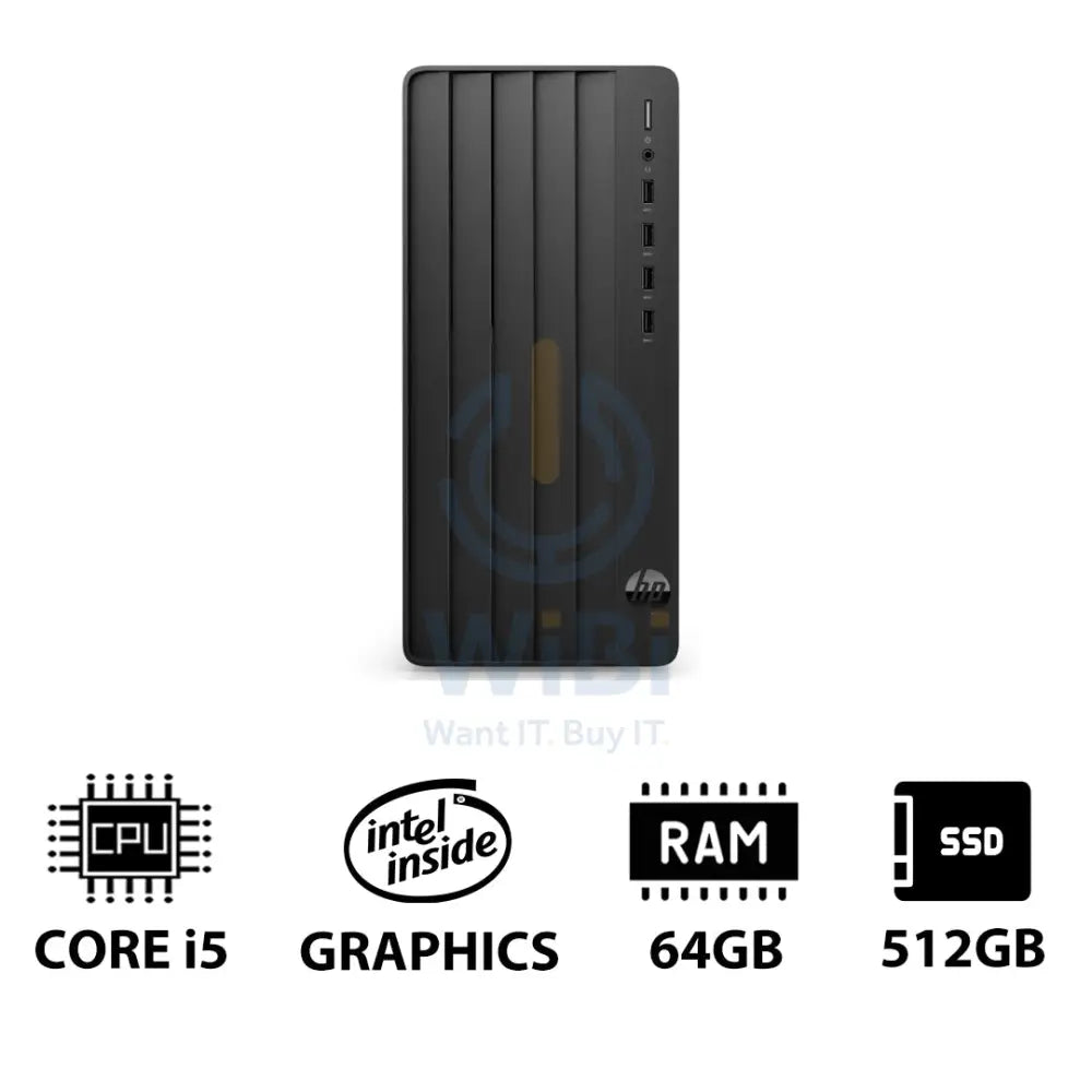 HP Pro Tower 290 G9 - i5-13500 / 64GB / 512GB (NVMe M.2 SSD) / DOS (Without OS) / 1YW - Desktop Desktop & All-In-One