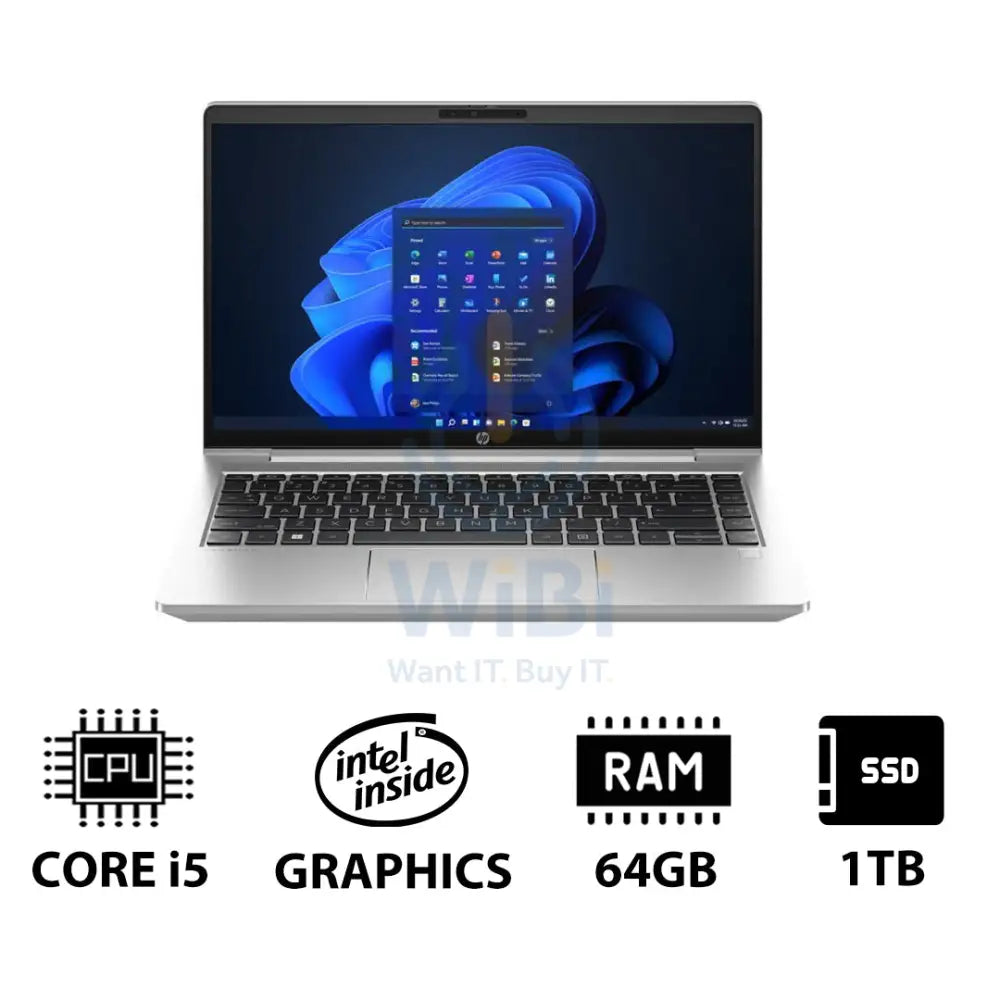 HP ProBook 440 G10 - 14.0’’ FHD / i5 / 64GB / 1TB (NVMe M.2 SSD) / Win 11 Pro / 1YW - Laptop Laptops