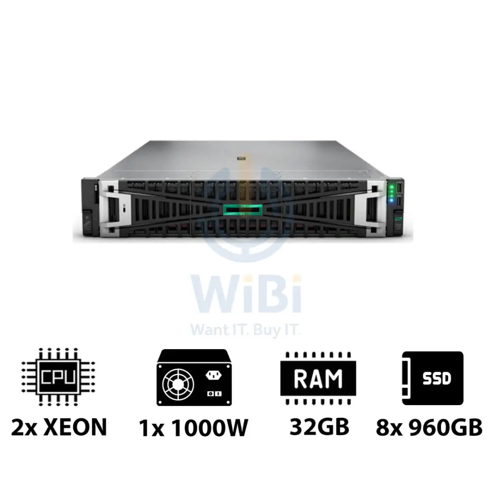 HP ProLiant DL380 G11 - 2x Xeon Gold 5416S 2.00GHz / 16-Cores / 32GB / 8x 960GB SSD / 1000Watts / Rack(2U) Server &
