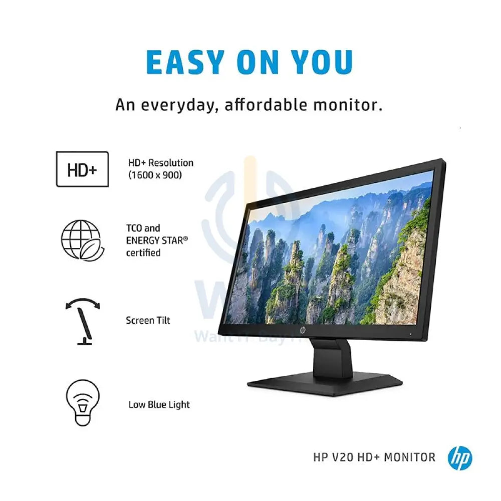 HP V20 HD + Monitor - 19.5’’ TN HD + / 5ms / D-Sub / HDMI - Monitor Monitors & Projectors > Monitors