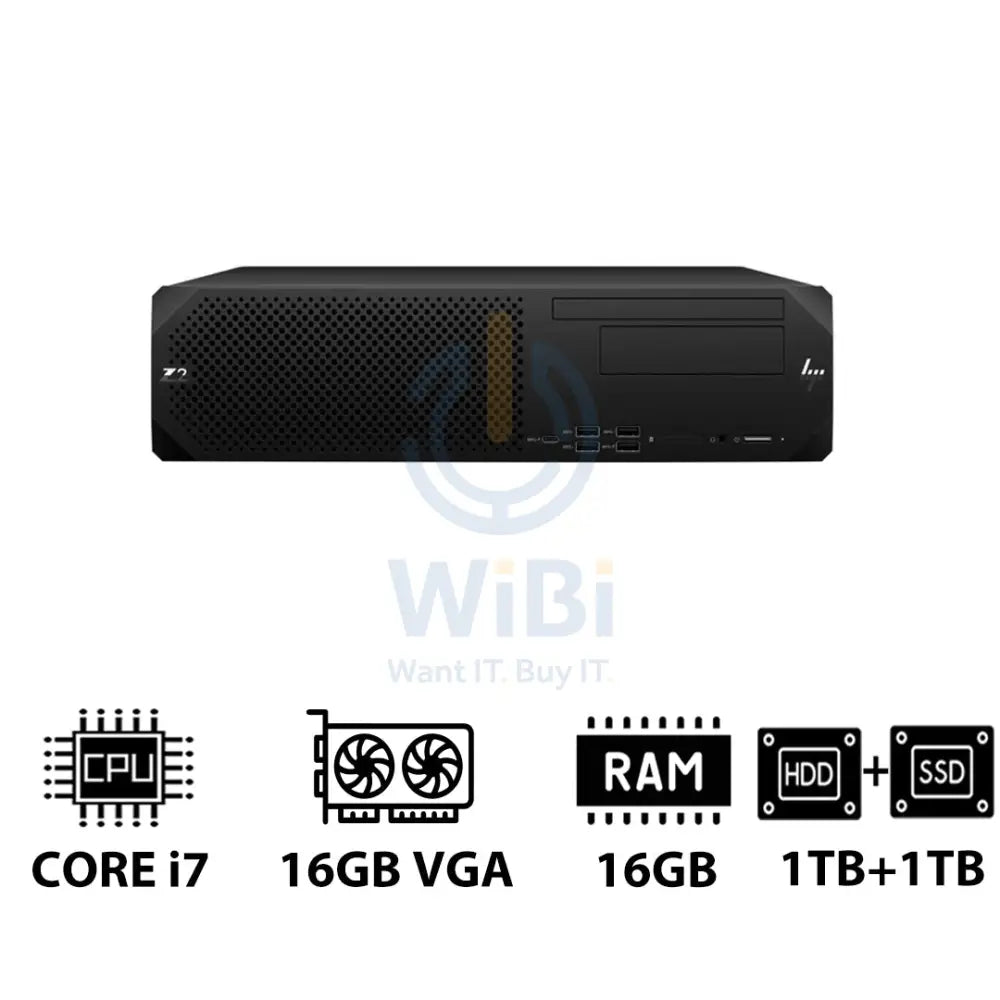 HP Z2 G9 SFF Workstation - i7-13700K 3.40GHz / 16-Cores / 16GB / 1TB HDD + 1TB (NVMe M.2 SSD) / RTX 2000 Ada 16GB VGA